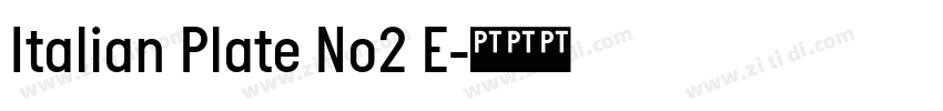 Italian Plate No2 E字体转换